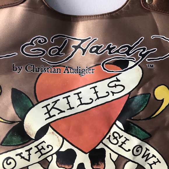 Ed Hardy by Christian Audigier purse tote - Picture 4 of 16